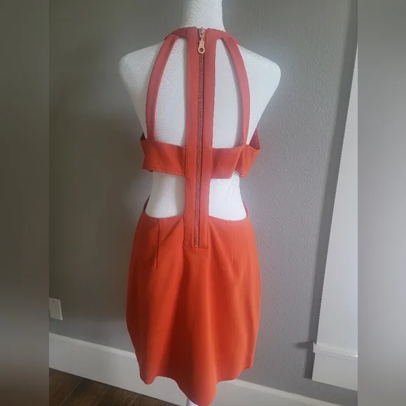 Urban Outfitters Silence + Noise Meeko Dress | Orange | Size L - Picture 3 of 6
